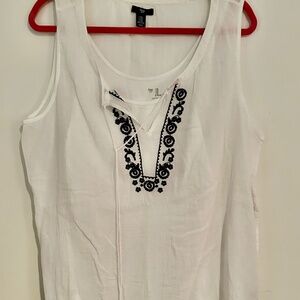 GAP 2 PIECE GAUZE EMBROIDERED SLEEVELESS TOP XXL NWOT